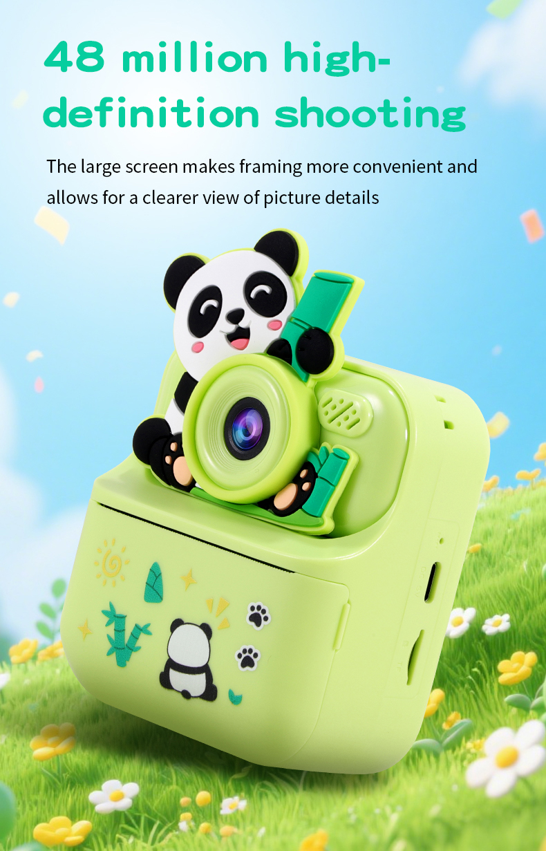 Photography And Videography - Children's Panda Print Camera 4800 Million