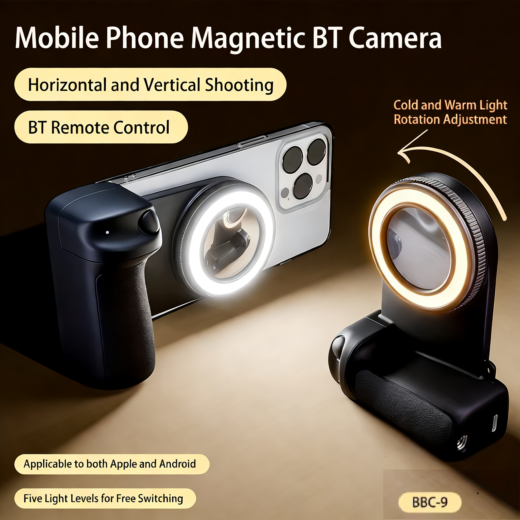 Photography Equipment - Magsafe Magnetic Smartphone Camera Handle Bluetooth