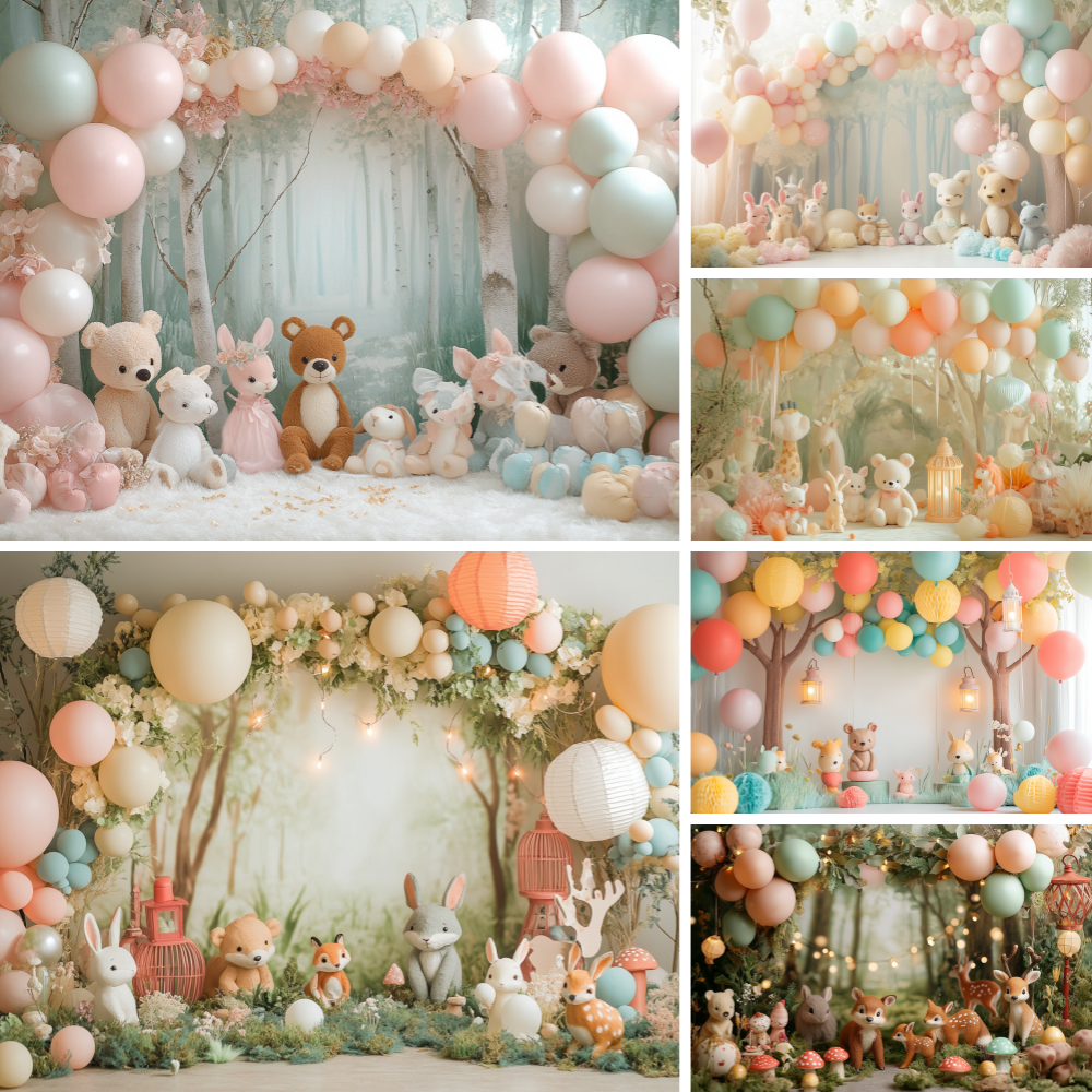 Photography Zoo - Happy Birthday Party Photography Backdrop Baby