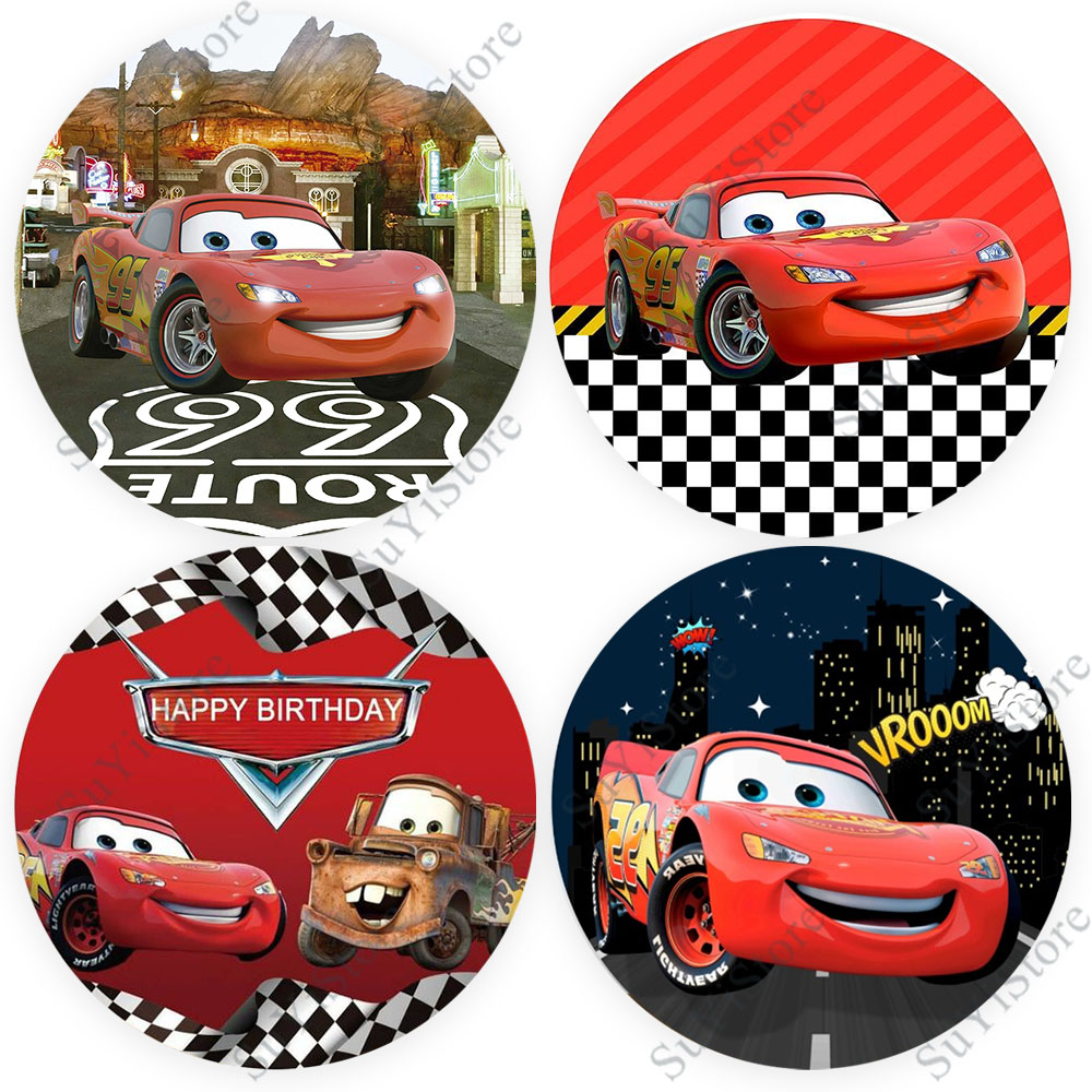 Photography Class - Pixar Cars Round Photo Backdrop Cover