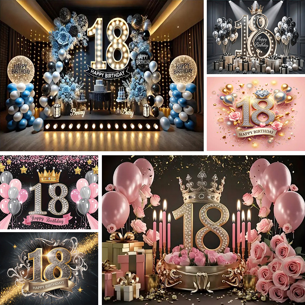 Photography Of A Man - 18th Birthday Partys Decoration Backgound Black