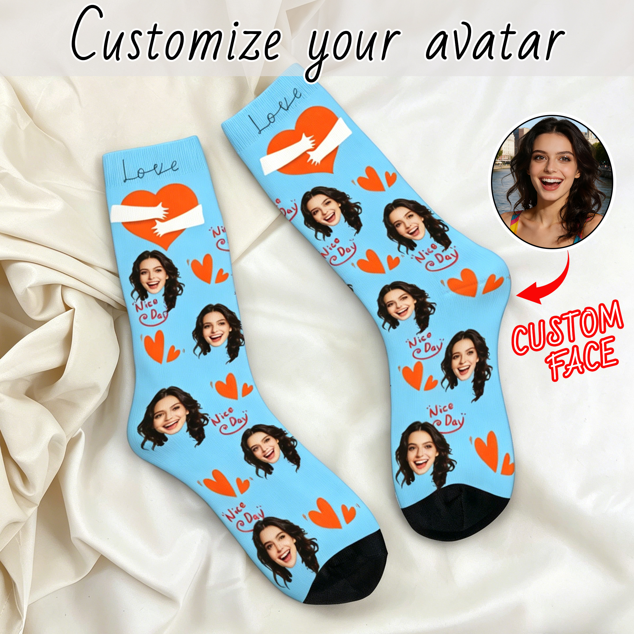 Photography Style - Custom avatar socks for men and