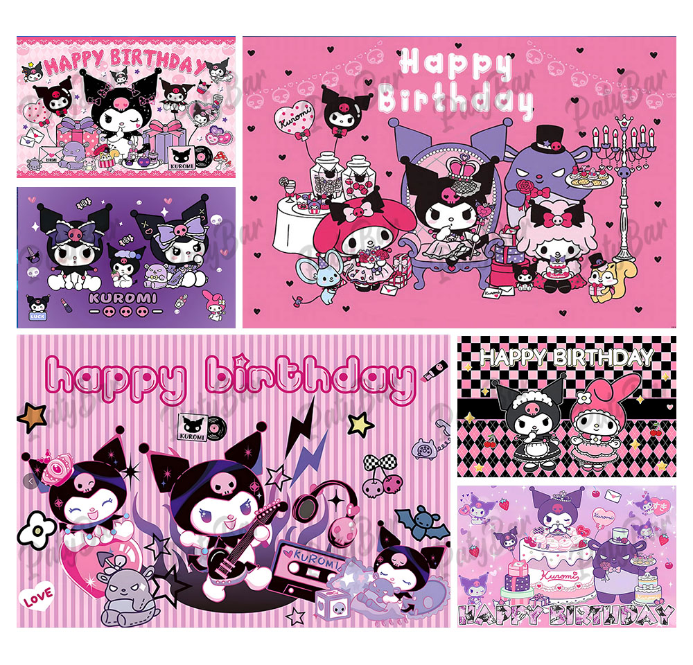 Cute Purple Pink Kuromi Backdr - đánh giá và giá Photography Class