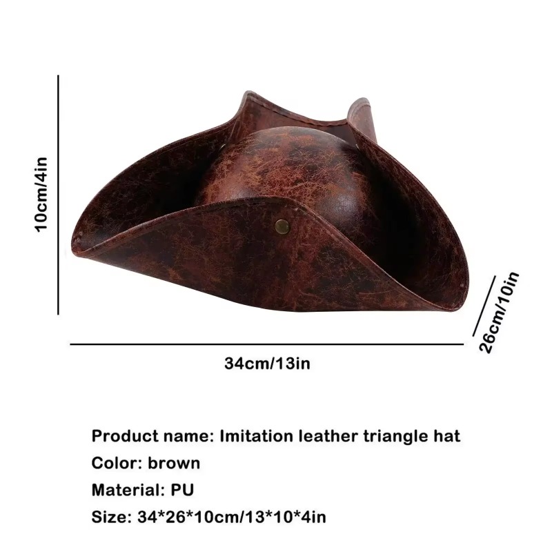 Faux Leather Pirate Hat Brown  - đánh giá và giá Photography Of A Man