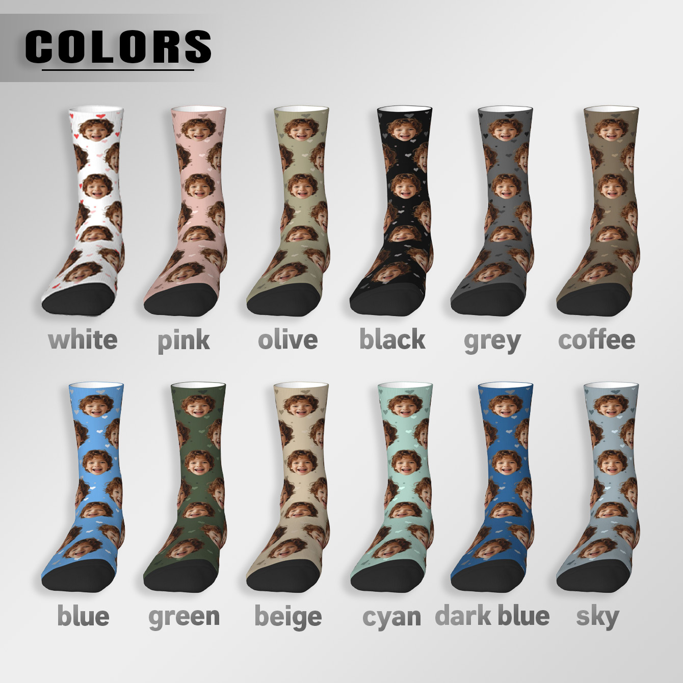 Customized face-shaped socks   - đánh giá và giá Photography Style