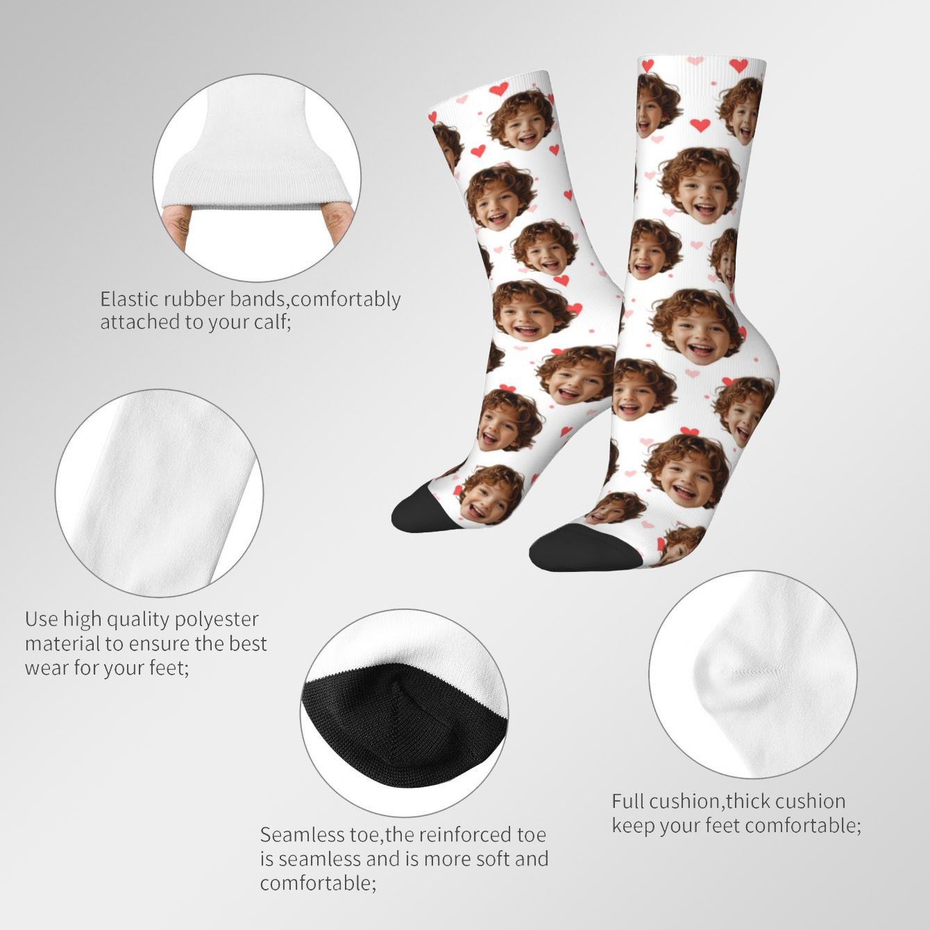 Customized face-shaped socks   - đánh giá và giá Photography Style
