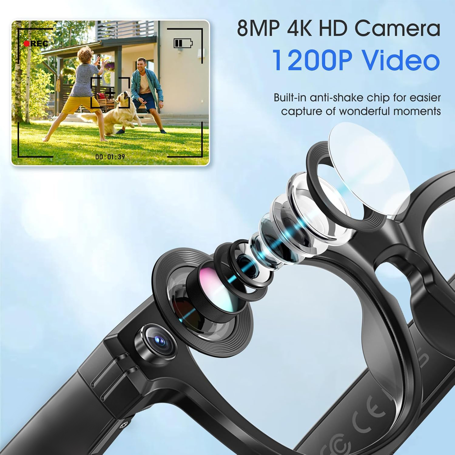 New 8MP Camera Smart Glasses P - đánh giá và giá Photography Of A Man