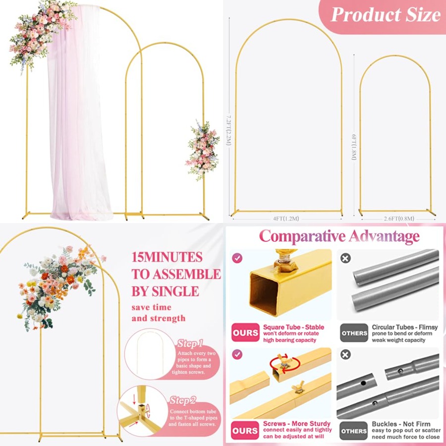 Metal Arch Backdrop Stand Set  - đánh giá và giá Backdrop Stand Kit