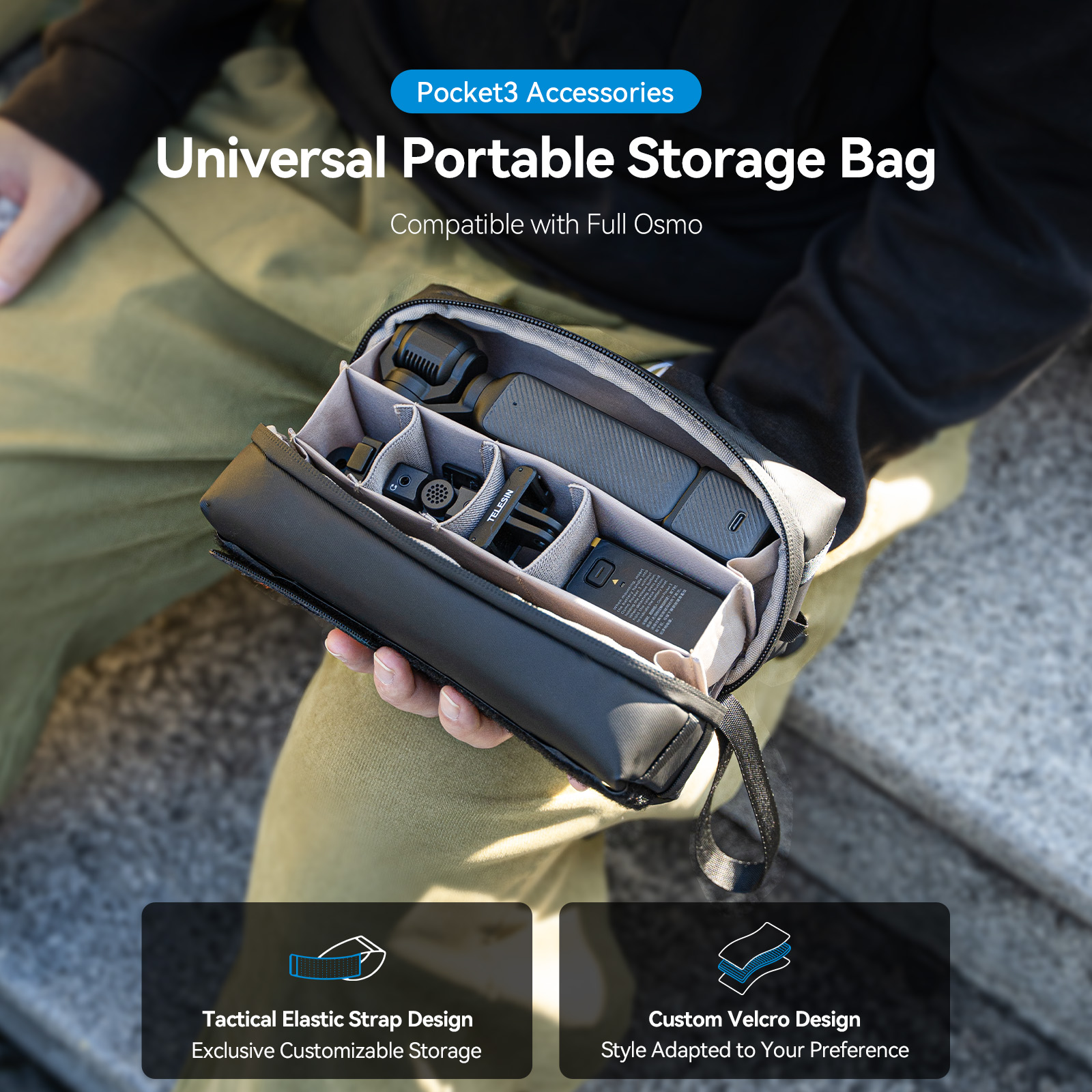 TELESIN Universal Portable Sto - đánh giá và giá Camera Bag Waterproof