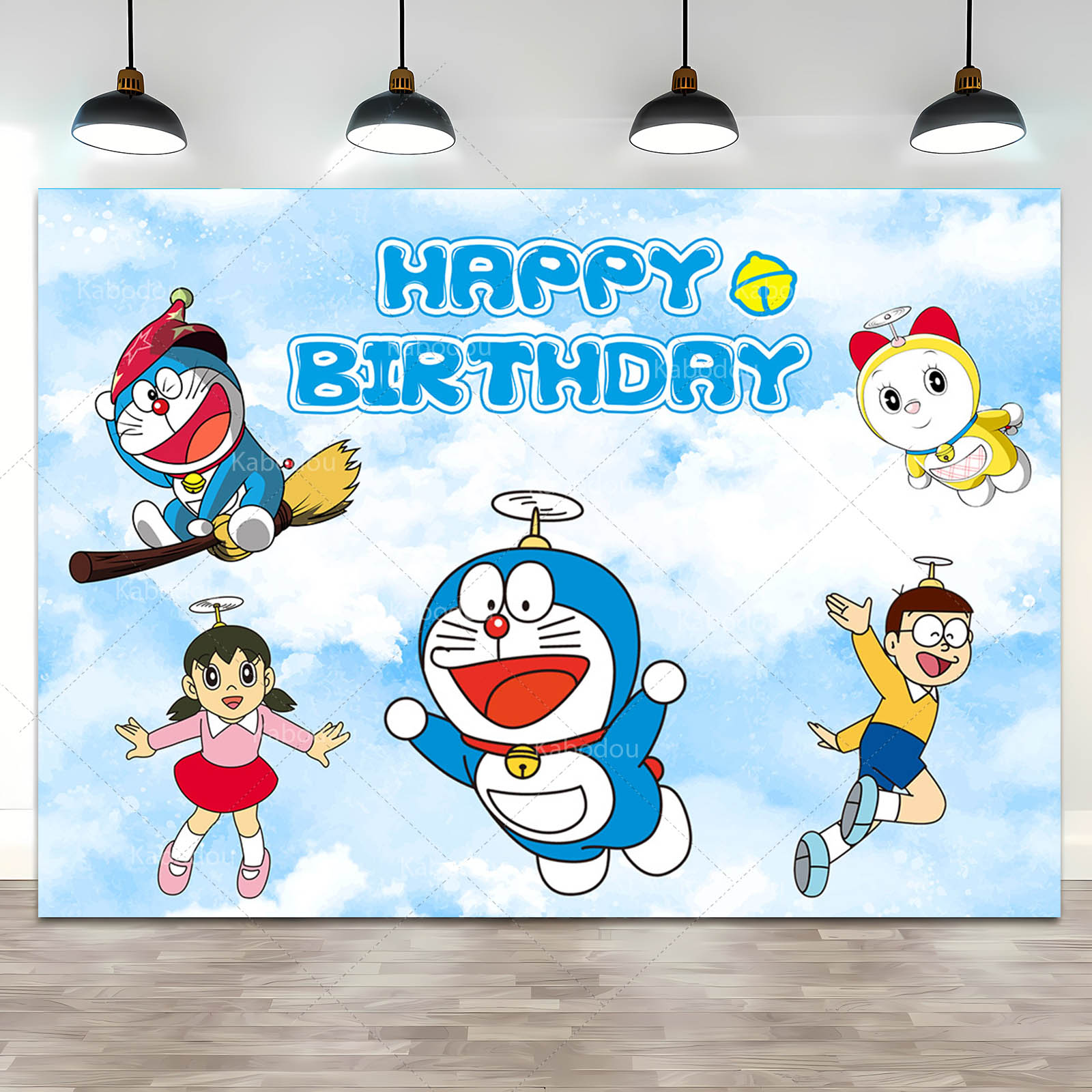 Doraemon Party Backdrop Blue C - đánh giá và giá Photography Class