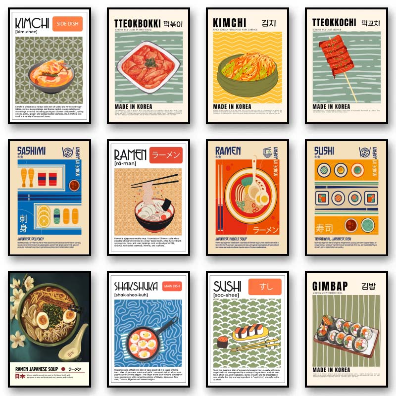 Asian Food Canvas Painting Pos - đánh giá và giá Photography Food