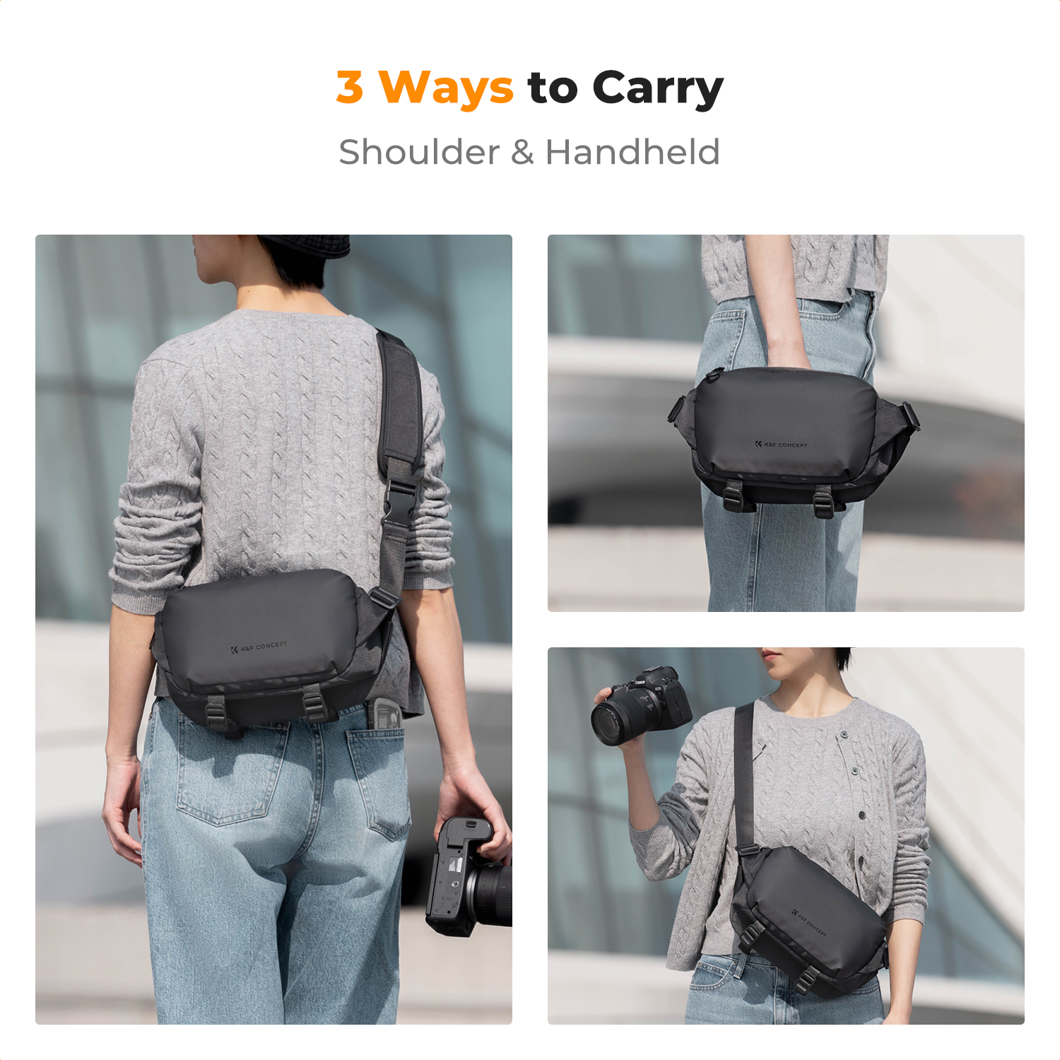 K&F CONCEPT 4L Camera Sling Ba - đánh giá và giá Camera Bag Waterproof