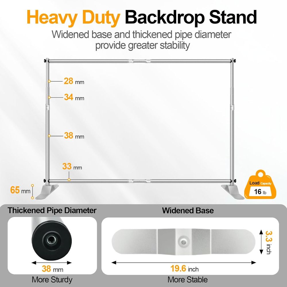 10x8 t Heavy Duty Banner Backd - đánh giá và giá Backdrop Stand Kit