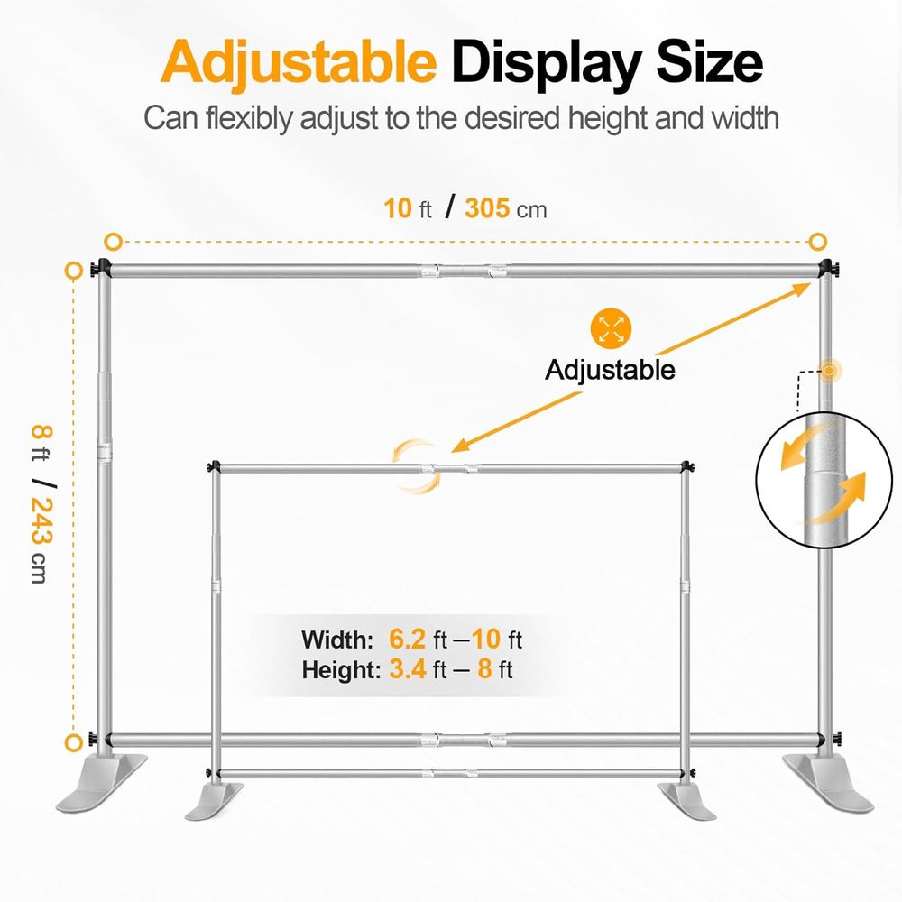 10x8 t Heavy Duty Banner Backd - đánh giá và giá Backdrop Stand Kit