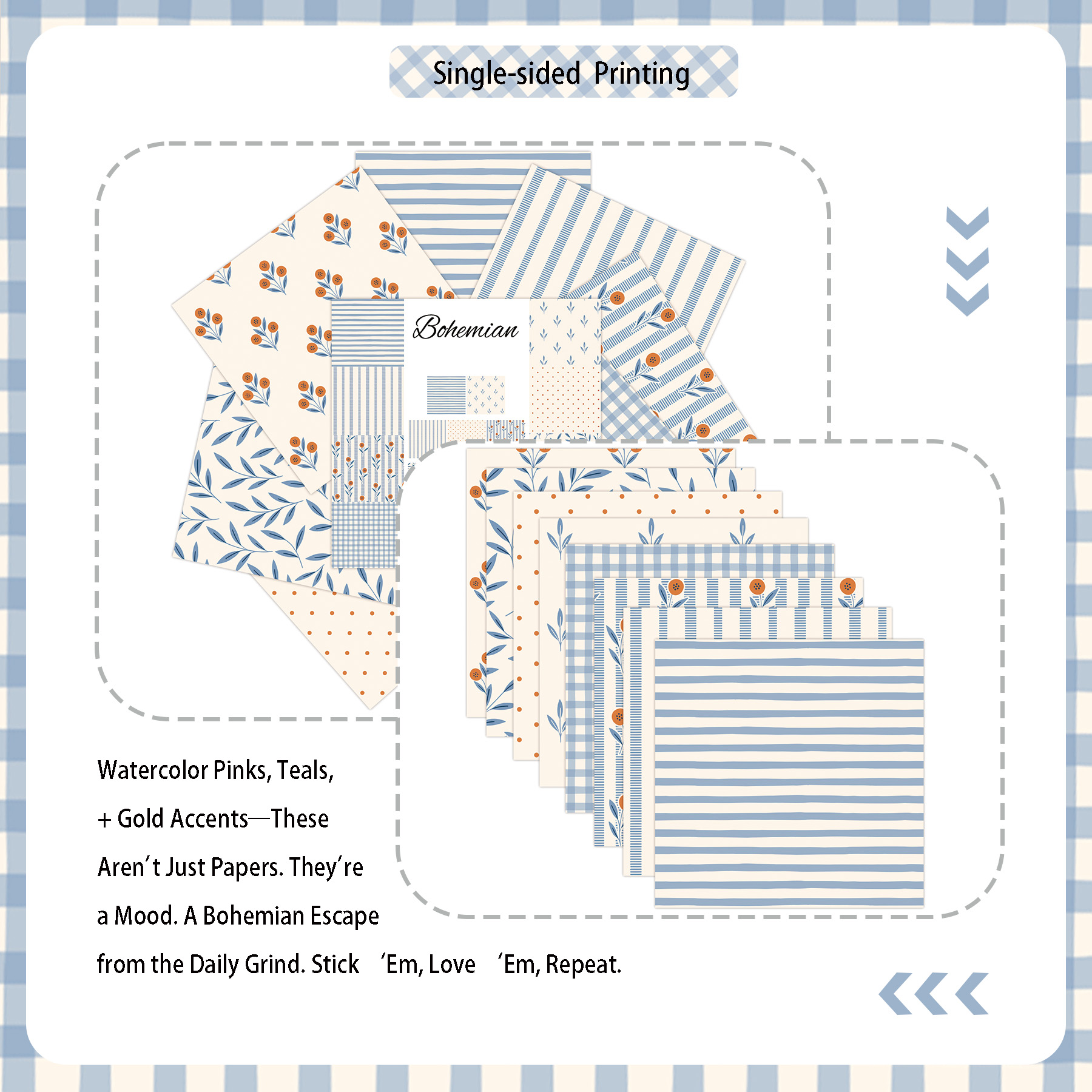 8 Sheets Fresh Plaid Scrapbook - đánh giá và giá Photography Journal