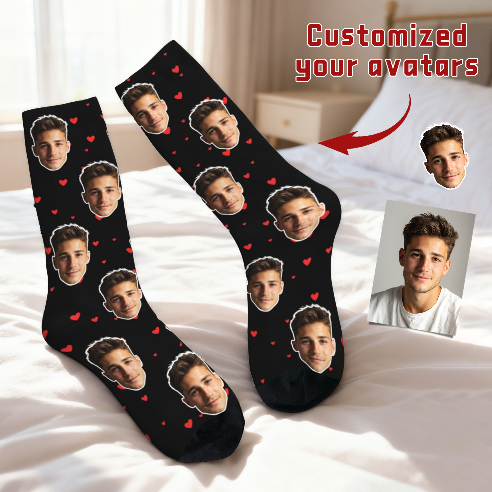 Customized face-shaped socks   - đánh giá và giá Photography Style