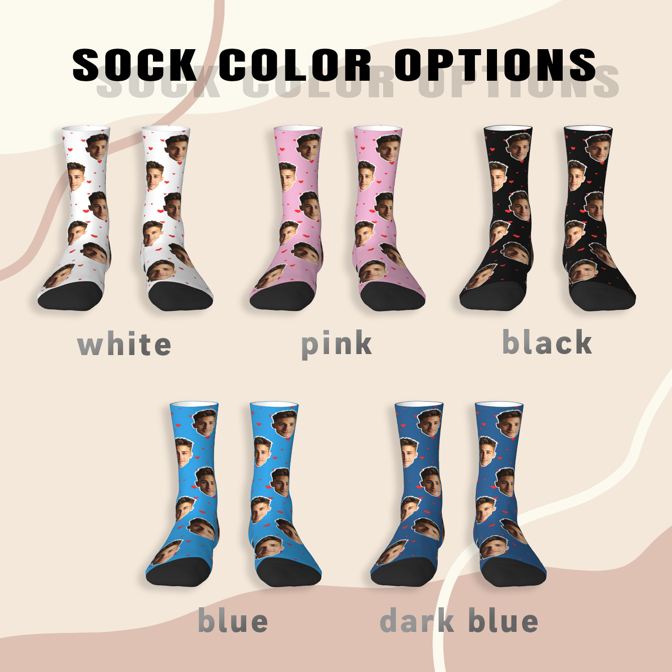 Customized face-shaped socks   - đánh giá và giá Photography Style