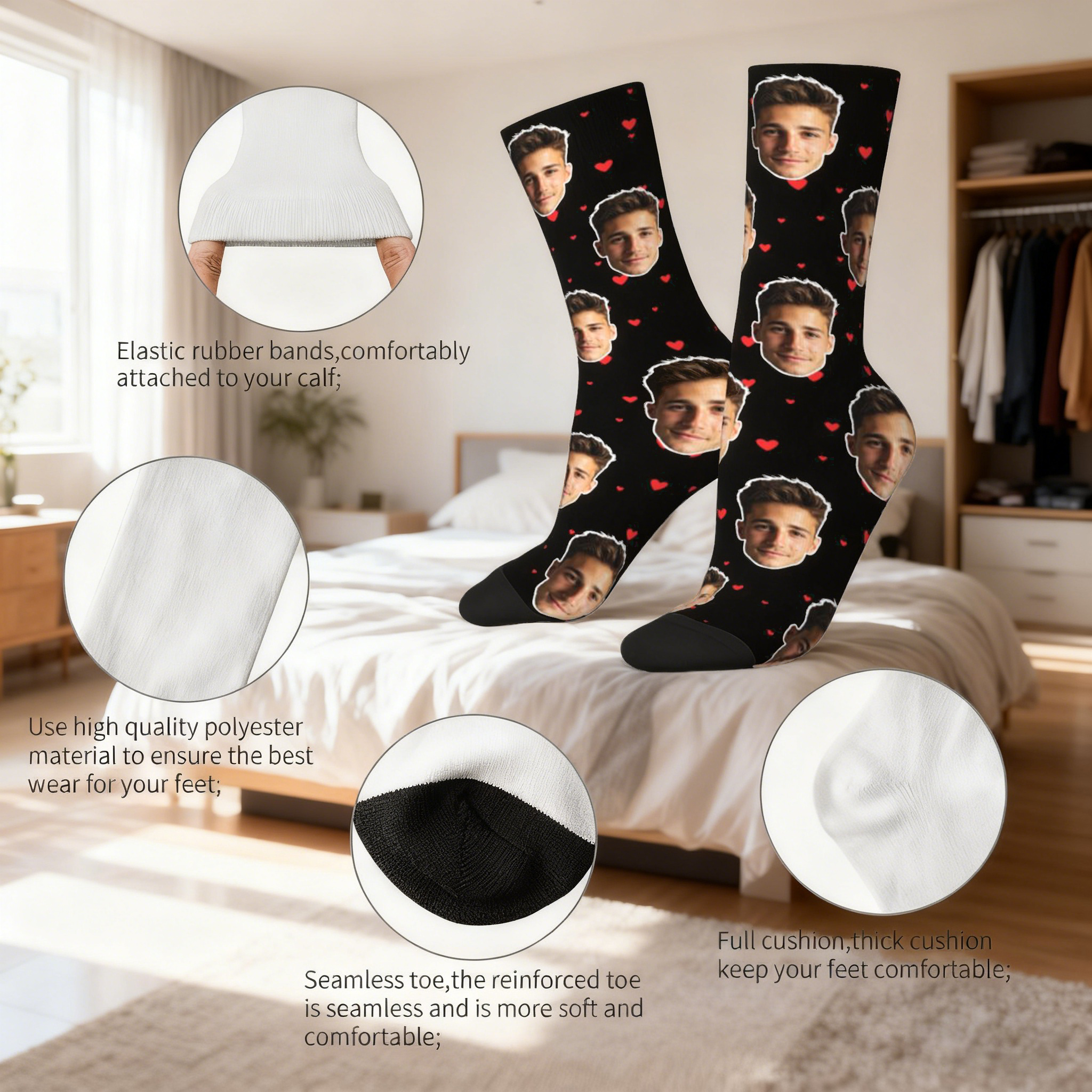 Customized face-shaped socks   - đánh giá và giá Photography Style