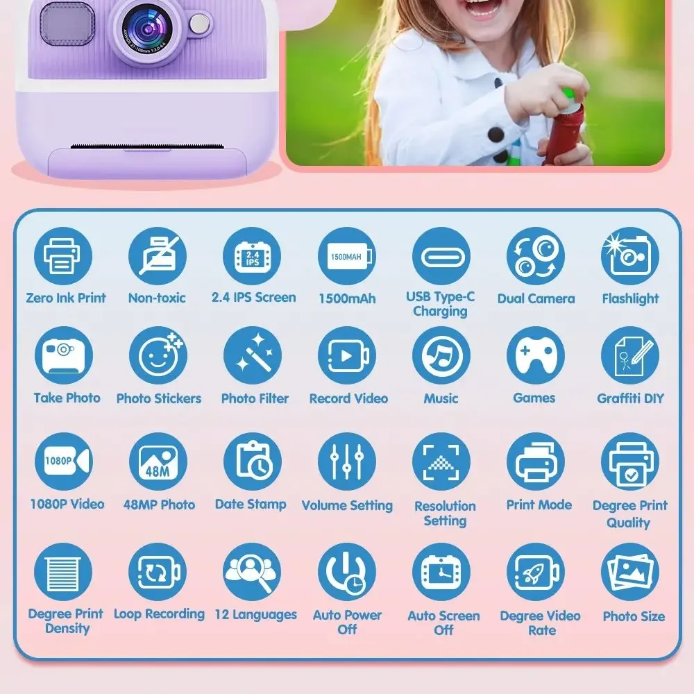 Kids Mini Instant Print Camera - đánh giá và giá Photography And Videography
