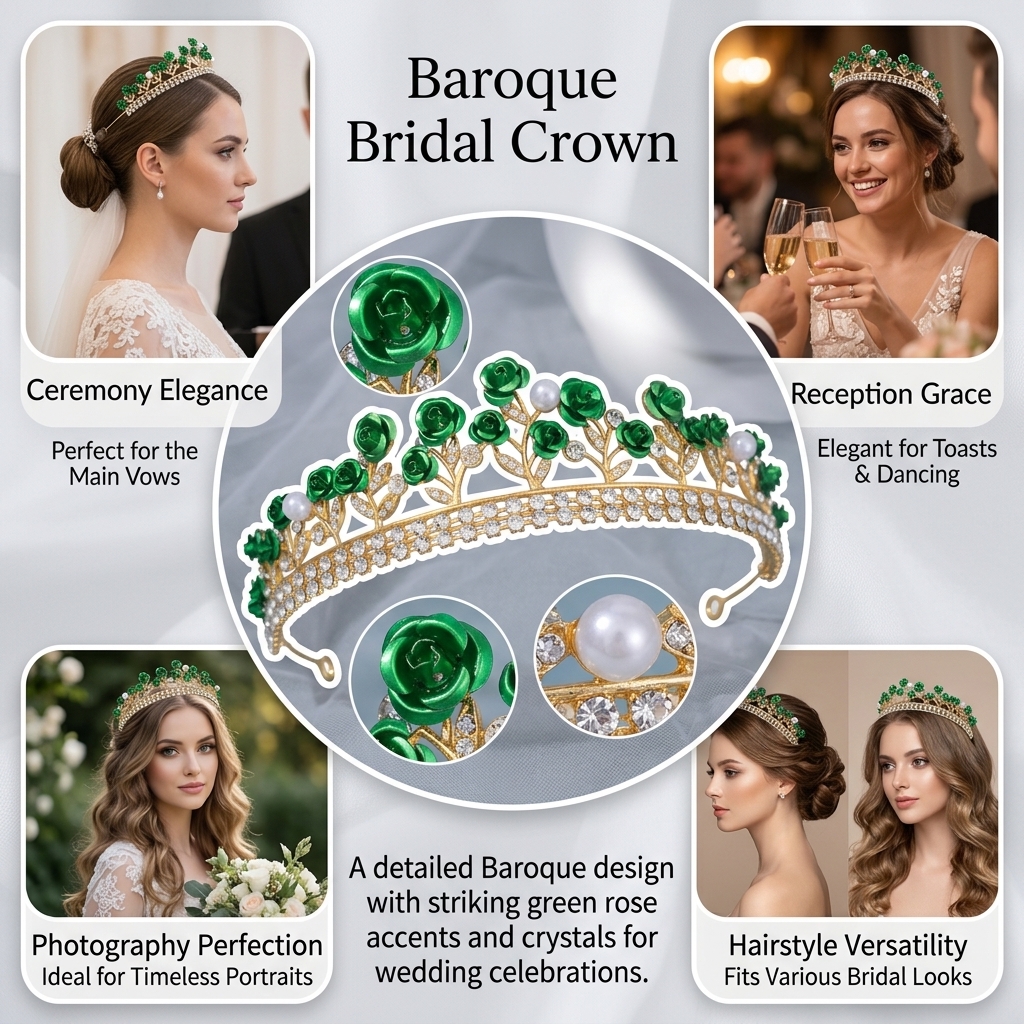 Baroque Ceramic Bridal Crown R - đánh giá và giá Photography Style